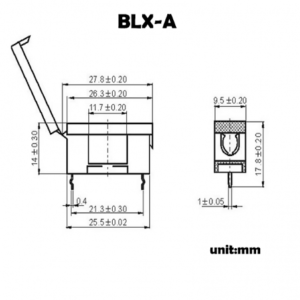 جا فیوزی روبردی BLX-A درب دار 20mm