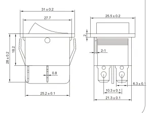 قیمت کلید راکر بزرگ چراغ دار دو حالته 4 پایه 